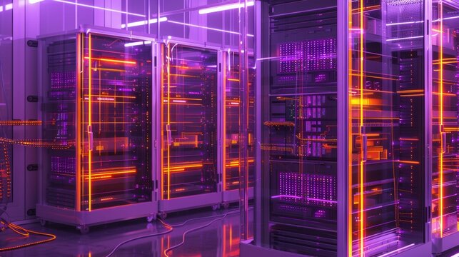 Neon Pulse: Data Center's Futuristic Glow 