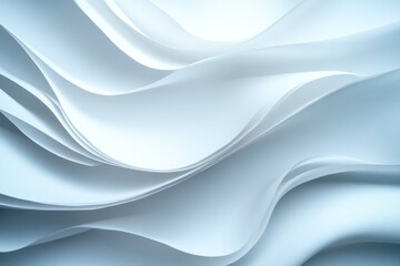 Obraz premium Soft waving abstract background in white and grey colors