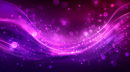 Fototapeta premium Abstract purple particles and dots flowing on purple background, dancing