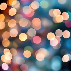 Obraz premium Blurred Christmas lights background with festive holiday bokeh and ornaments