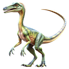 Picture of a Compsognathus, isolated on transparent background, PNG