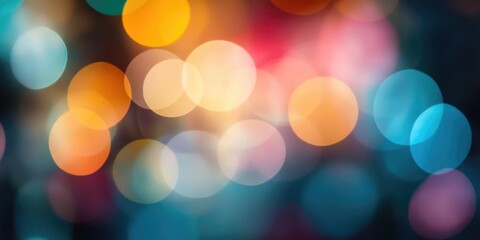 Obraz premium Blurred Christmas lights background with festive holiday bokeh and ornaments 