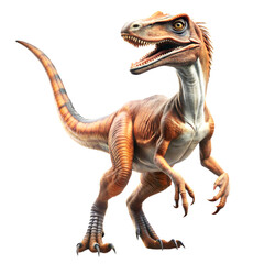 Picture of a Deinonychus, isolated on transparent background, PNG