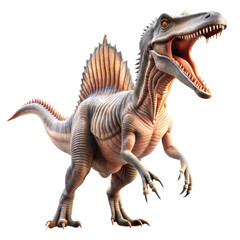 Picture of a Spinosaurus, isolated on transparent background, PNG