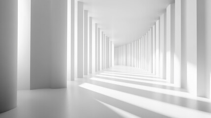 Obraz premium Futuristic Organic Tunnel with Soft Lighting and Smooth,