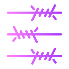 barbed wire Gradient icon