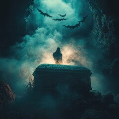 buddhist temple in the night