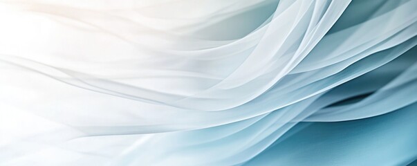 Fototapeta premium Soft waving smoke lined abstract background in white and grey colors