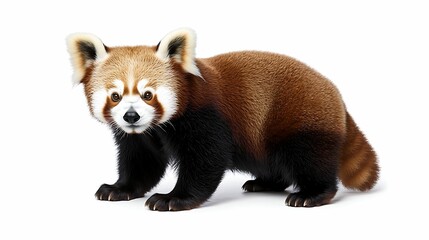 Obraz premium Captivating Shot of Vulnerable Red Panda in Bamboo Forest, Enhanced Clarity and Detail - Sony Alpha A7 III