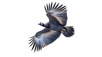 Naklejka premium Majestic Andean Condor in Flight - Detailed image of an endangered bird.
