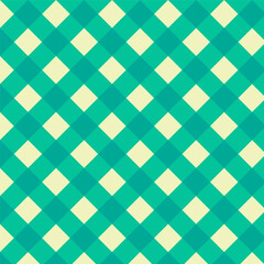Gingham seamless pattern.Checkered tartan plaid repeat pattern in green and yellow.Geometric vector illustration background wallpaper