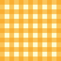 Gingham seamless pattern.Checkered tartan plaid repeat pattern in yellow.Geometric vector illustration background wallpaper