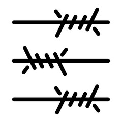 barbed wire Solid icon
