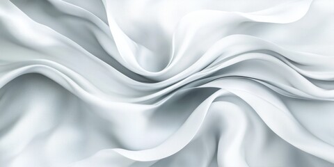 Obraz premium Soft waving abstract background in white and grey colors