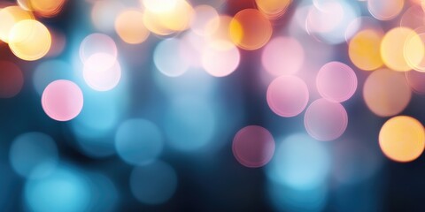 Blurred Christmas lights background with festive holiday bokeh and ornaments	
