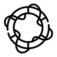 lifebouy Line Icon