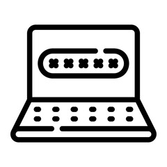 password Line Icon