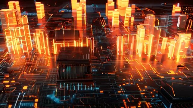 3D render of metal ingots and candlestick chart, price movement concept, global market, realistic, detailed