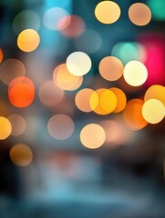 Fototapeta premium Blurred Christmas lights background with festive holiday bokeh and ornaments 