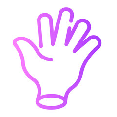 glove Line Gradient Icon