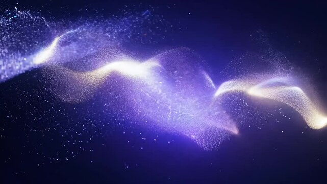 Lines of neon blue waves shimmer, seemingly forming a path where innovation continues unabated.