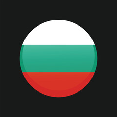 Bulgaria national icon flag. Vector
