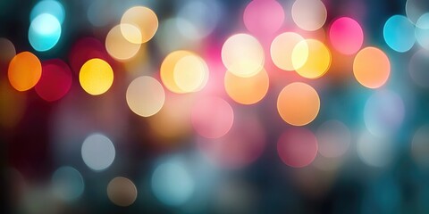 Obraz premium Blurred Christmas lights background with festive holiday bokeh and ornaments 