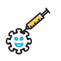 Vector multicolor icon for Covid 19
