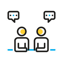 Vector multicolor icon for Discussion