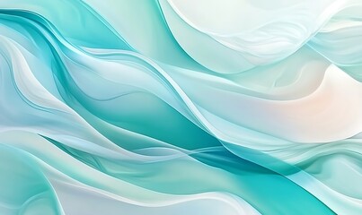 Elegant Light Blue Abstract Background with Smooth Waves and Lines for Web Banners