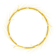 Circular frame of golden barley