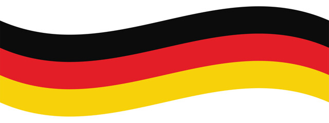 Germany ribbon flag design on isolated white background. Vector illustration