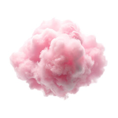 Fototapeta premium Soft pink cloud isolated on transparent background