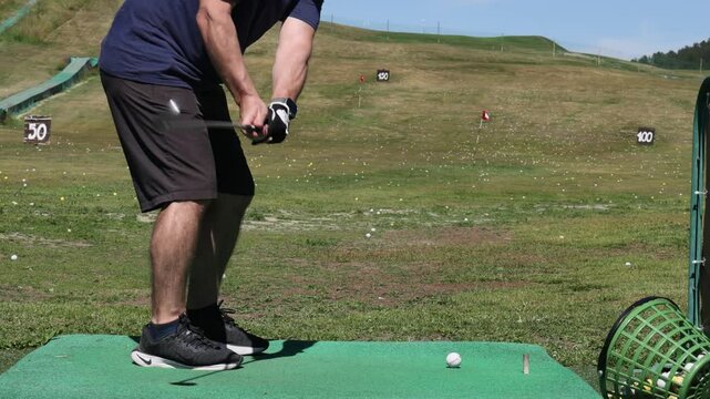 Golf Swing at Sestriere Driving Range
