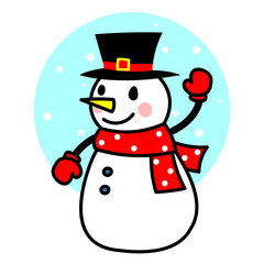 funny snowman, New Year and Christmas