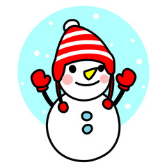 funny snowman, New Year and Christmas