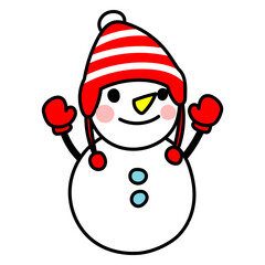 funny snowman, New Year and Christmas