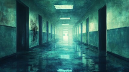A hospital hallway stretching to infinity