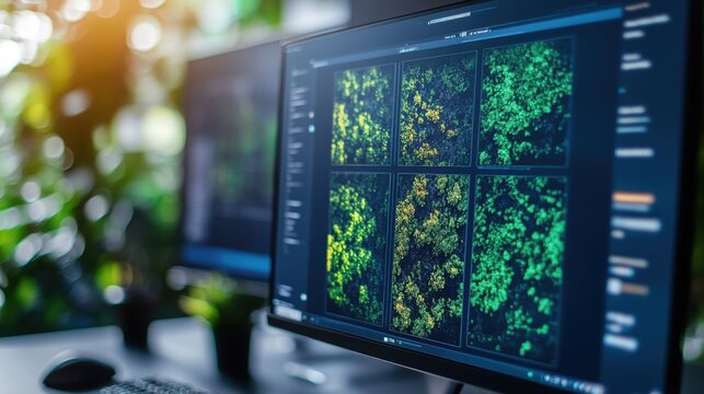 Artificial Intelligence Models Analyzing Satellite Imagery on Computer