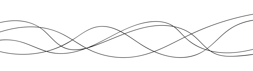 abstract wavy background with black wavy lines. black wave background. suit for banner, cover, poster, flyer, AI technology, digital, communication, 5G, science, music. vector illustration