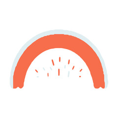 set of pastel color rainbows collection. Boho clipart for nursery decoration with cute rainbows. Perfect for baby shower, birthday, children's party. Gender neutral Scandinavian nursery graphics.