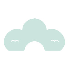 set of pastel color rainbows collection. Boho clipart for nursery decoration with cute rainbows. Perfect for baby shower, birthday, children's party. Gender neutral Scandinavian nursery graphics.