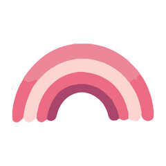 set of pastel color rainbows collection. Boho clipart for nursery decoration with cute rainbows. Perfect for baby shower, birthday, children's party. Gender neutral Scandinavian nursery graphics.