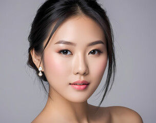 Fototapeta premium Beauty portraits of beautiful young Asian woman