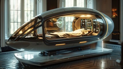 Fototapeta premium Exquisite modern art piece elegantly displayed in a captivating loft style interior design featuring a sleek contemporary mirror that reflects the room s sophisticated ambiance