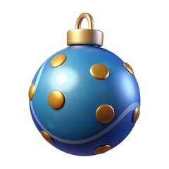 Christmas decorative ball 3D render icon isolated on white background