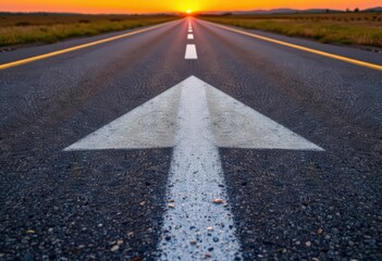 Obraz premium road in the middle of nowhere