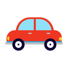 Fototapeta premium Cute colorful cars or Transport isolated on a white background. Icons in hand drawn or cartoon style design of children's rooms, clothing, and textiles