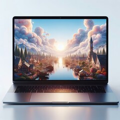 laptop isolated on white background