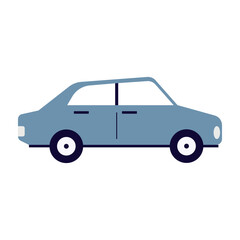 Cute colorful cars or Transport isolated on a white background. Icons in hand drawn or cartoon style design of children's rooms, clothing, and textiles